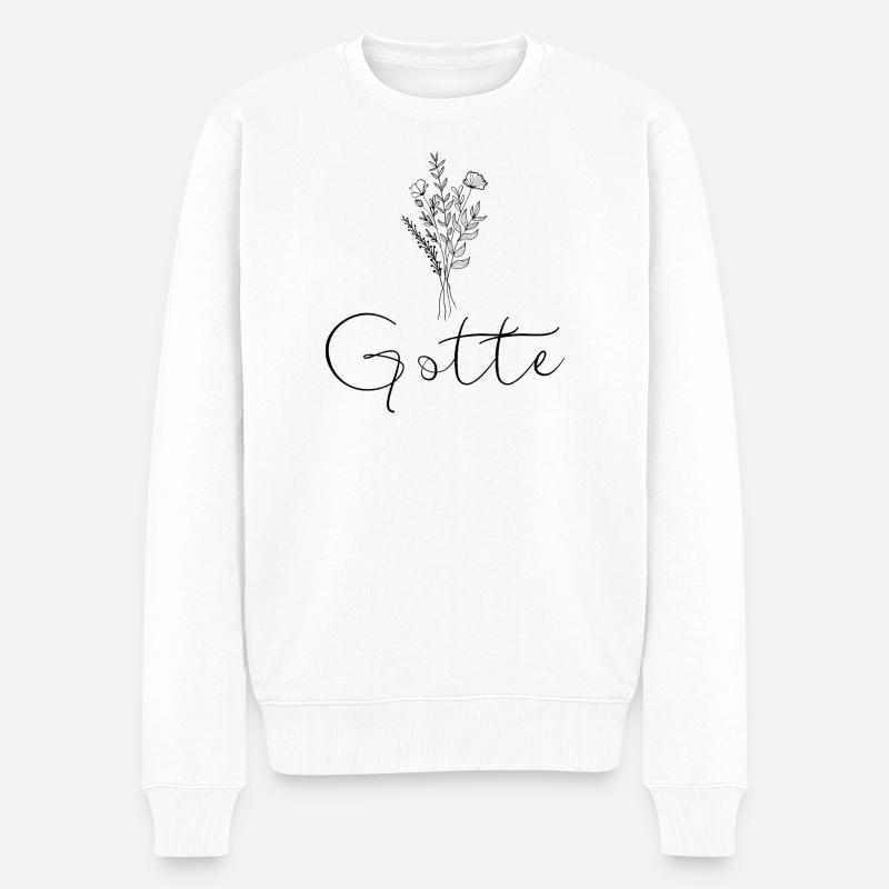 Gotte Design - Geschenk Patentante/Gotti - Männer Premium Bio Pullover - Weiß