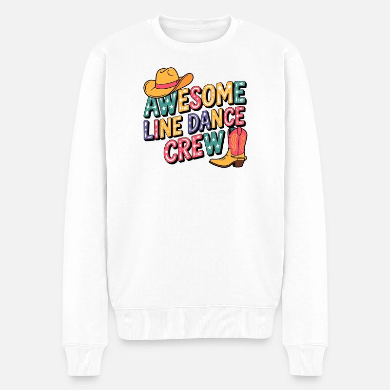 Équipe de danse en ligne western - Pull Premium bio Homme - blanc