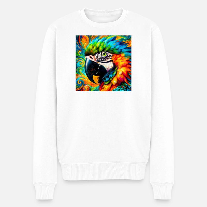perroquet - Pull Premium bio Homme - blanc