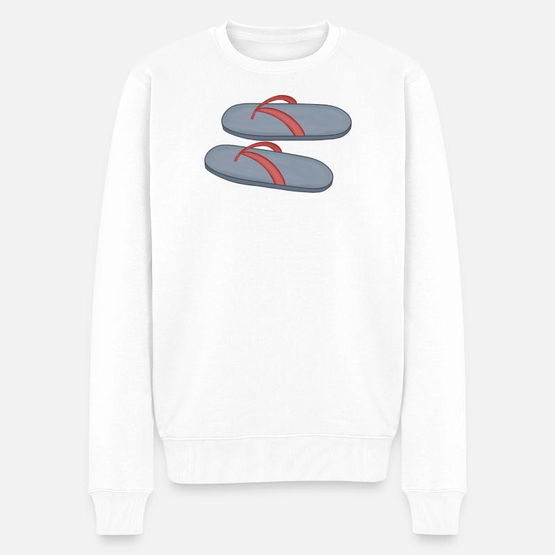 Conception de tongs de plage - Pull Premium bio Homme - blanc