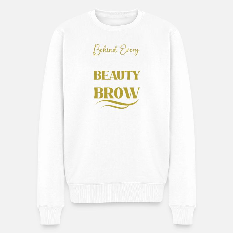 Esthéticienne maquillage microblading - Pull Premium bio Homme - blanc