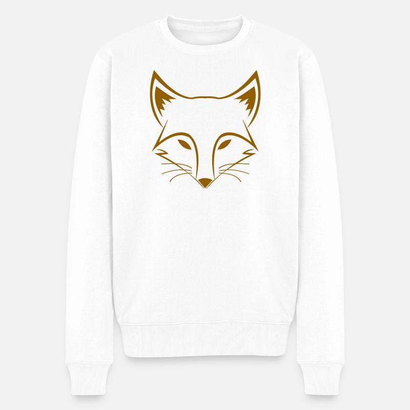 Fuchs - Männer Premium Bio Pullover - Weiß