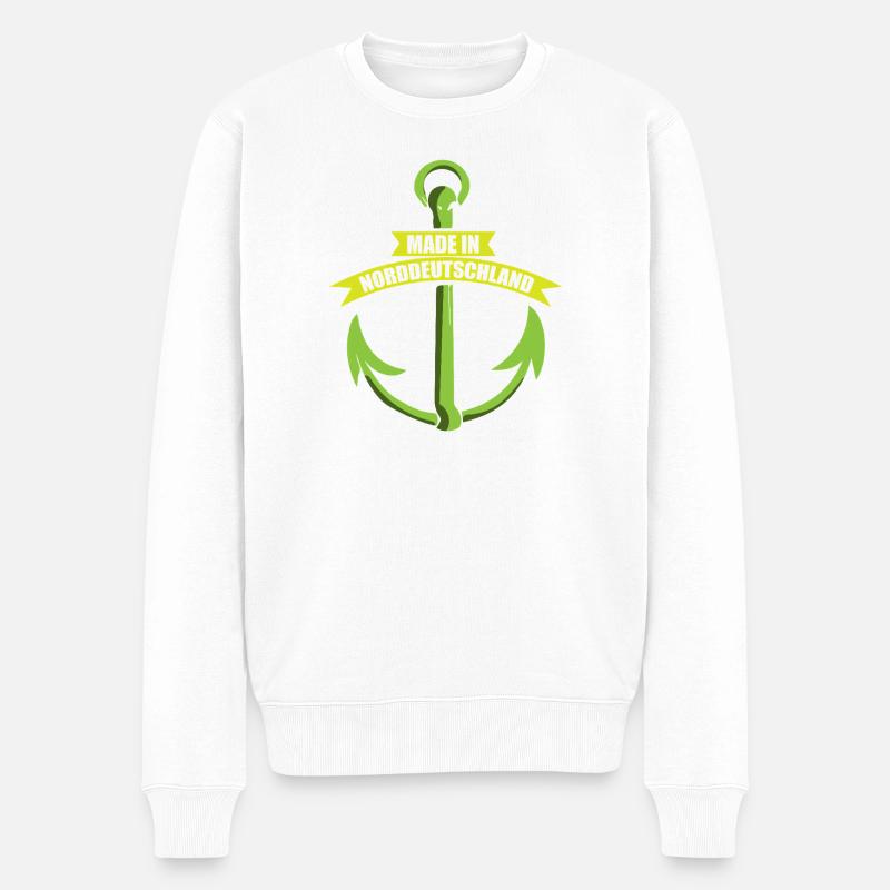 norddeutschland Norddeutsch spruch - Männer Premium Bio Pullover - Weiß