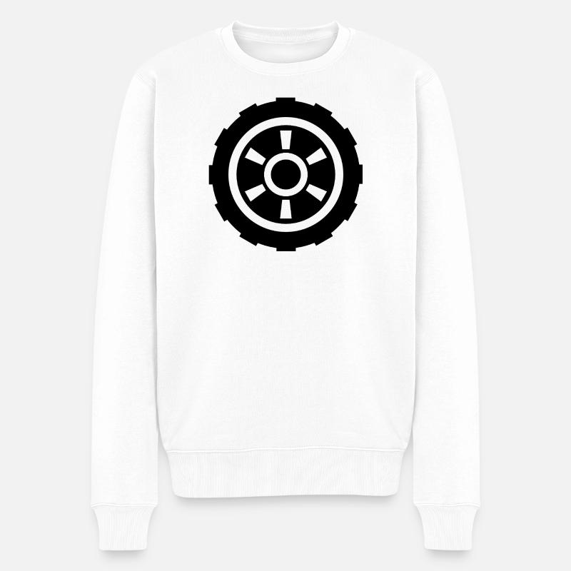 Papier - Pull Premium bio Homme - blanc