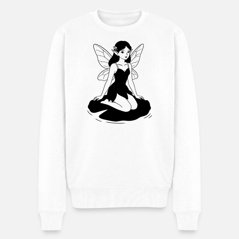 Fee - Männer Premium Bio Pullover - Weiß