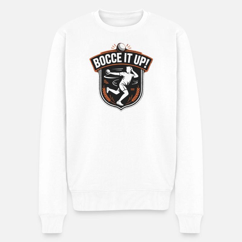 Boccia King Passion de Précision - Pull Premium bio Homme - blanc