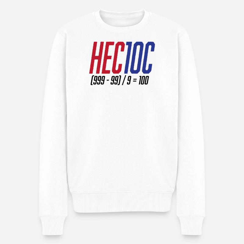 Hectoc Mental Arithmetic Game, Math - Men's Premium Organic Jumper - white