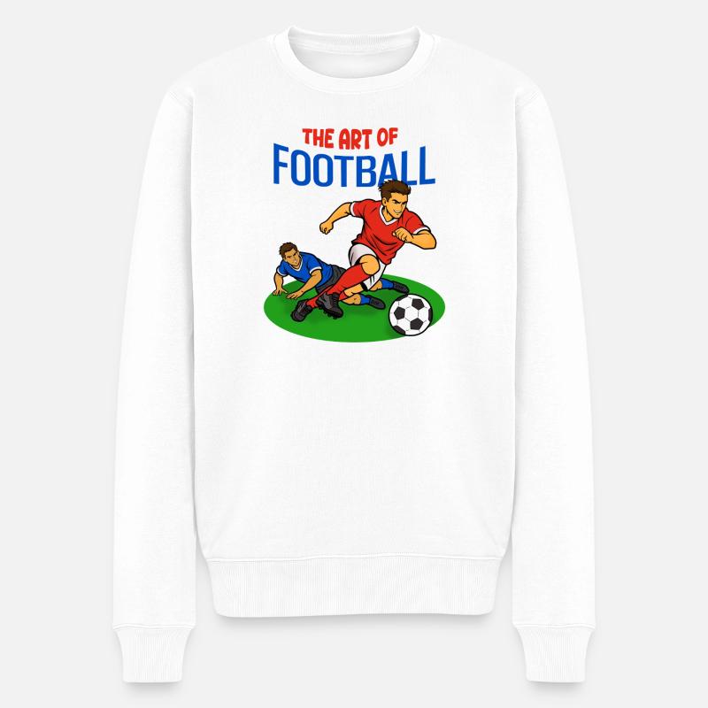 Kunst des Fußballs: Dribbling - Männer Premium Bio Pullover - Weiß