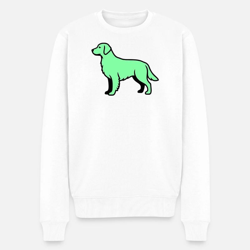 Labrador Retriever Silhouette - Männer Premium Bio Pullover - Weiß
