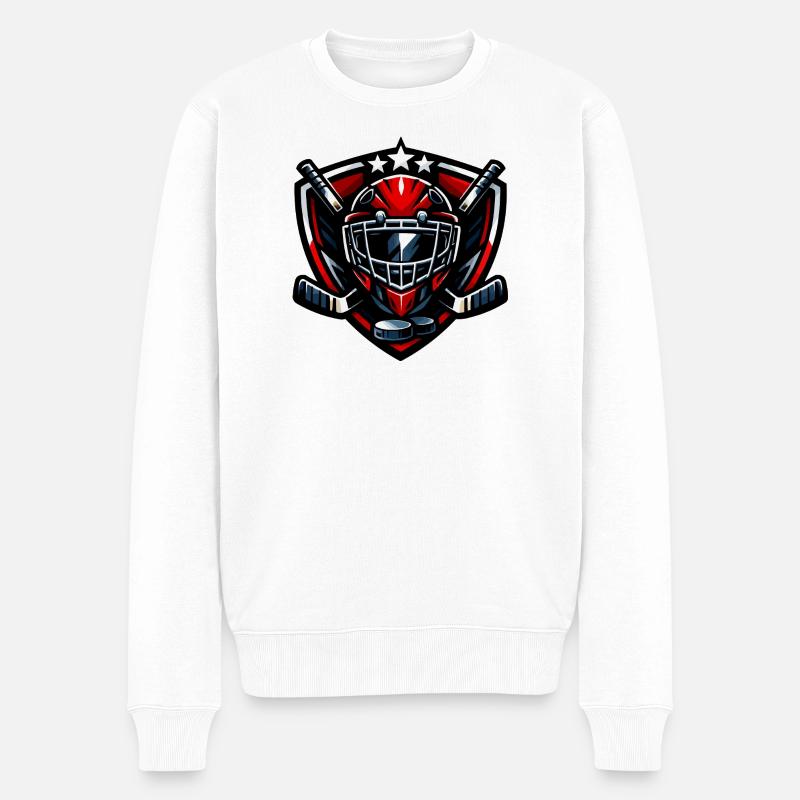 Wappen Hockey - Männer Premium Bio Pullover - Weiß