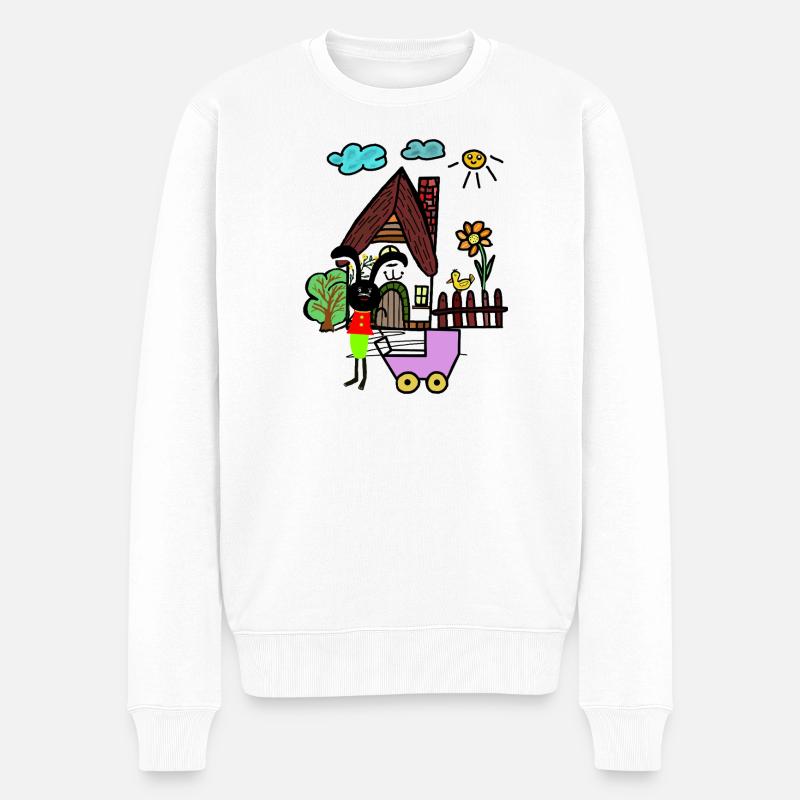 Maman Lapins Bébé Lapin Enfants - Pull Premium bio Homme - blanc