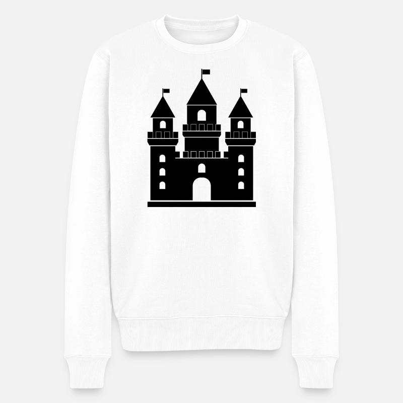 Château - Pull Premium bio Homme - blanc