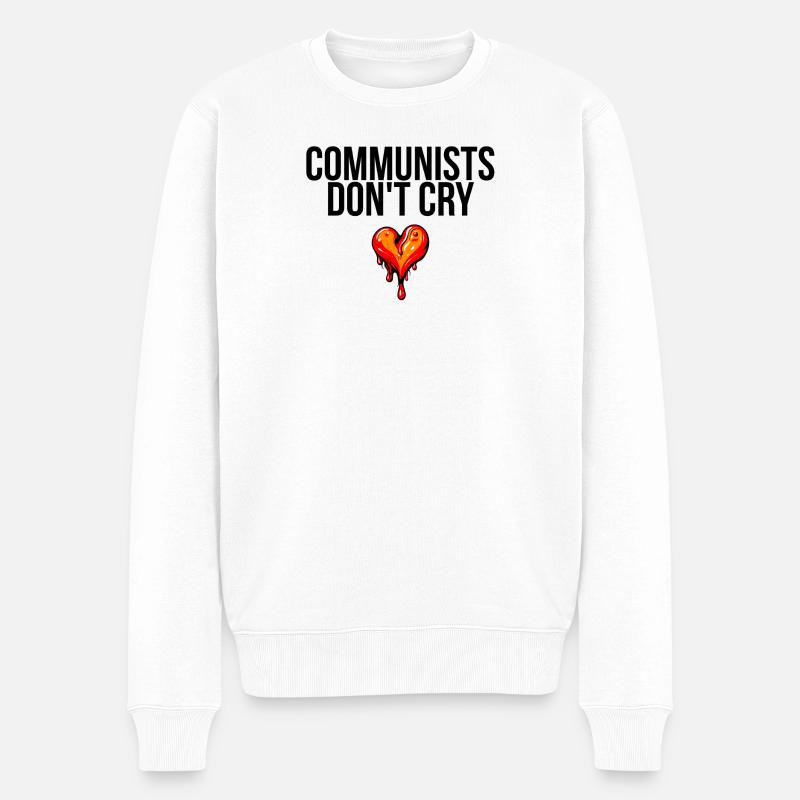 communists don't cry - Männer Premium Bio Pullover - Weiß