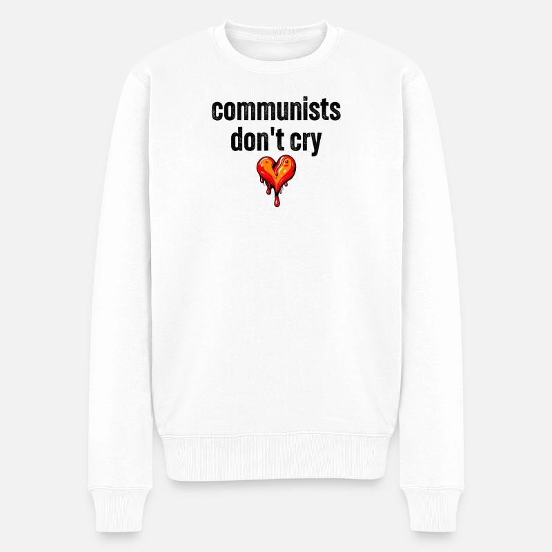 communists don't cry - Männer Premium Bio Pullover - Weiß