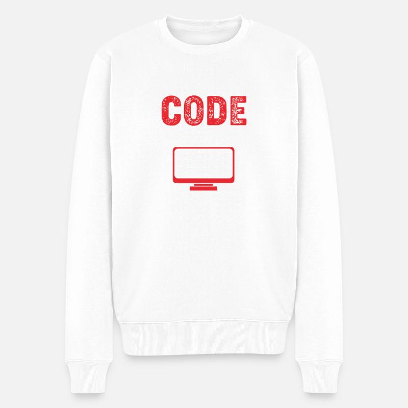 Medical Coder - Men's Premium Organic Jumper - white