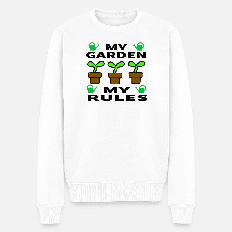 Garten - Männer Premium Bio Pullover - Weiß