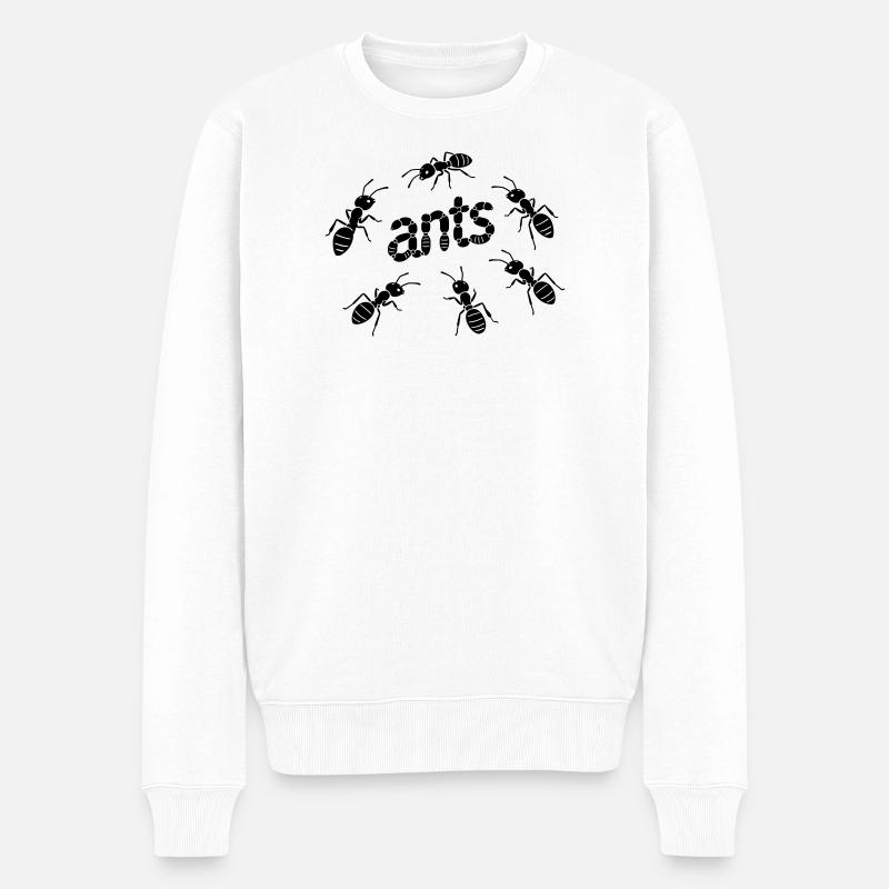 Fourmis - Pull Premium bio Homme - blanc