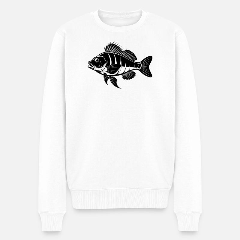 Pourquoi Fish - Pull Premium bio Homme - blanc
