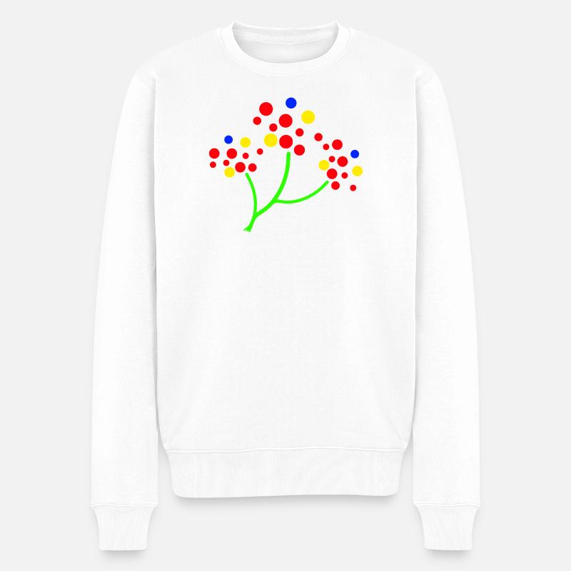 Explosion de l’arbre à points néon - Pull Premium bio Homme - blanc