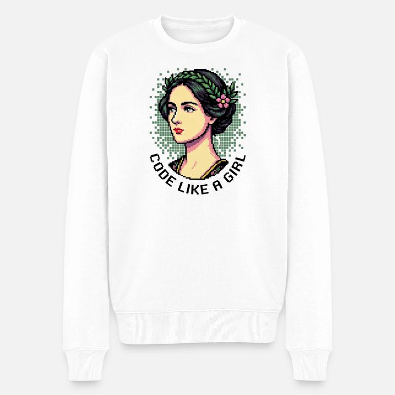 Ada Lovelace : Code comme une fille - Pull Premium bio Homme - blanc