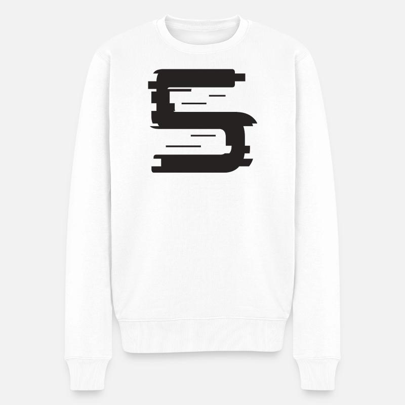 5 - Männer Premium Bio Pullover - Weiß