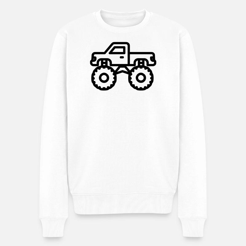 monster truck - Pull Premium bio Homme - blanc
