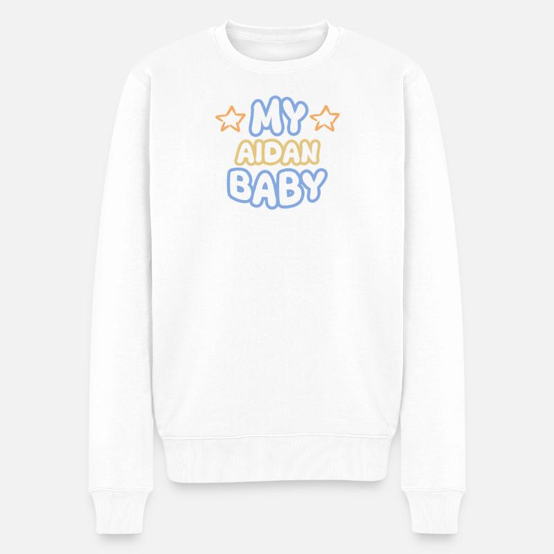 Aidan - Männer Premium Bio Pullover - Weiß