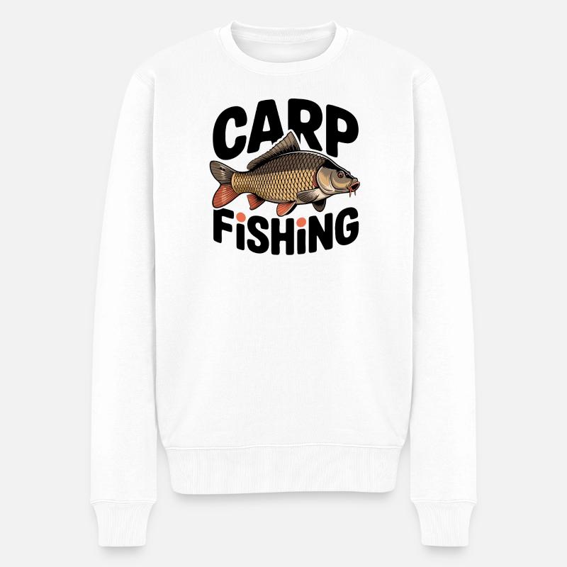 Pêche à la carpe - Pull Premium bio Homme - blanc