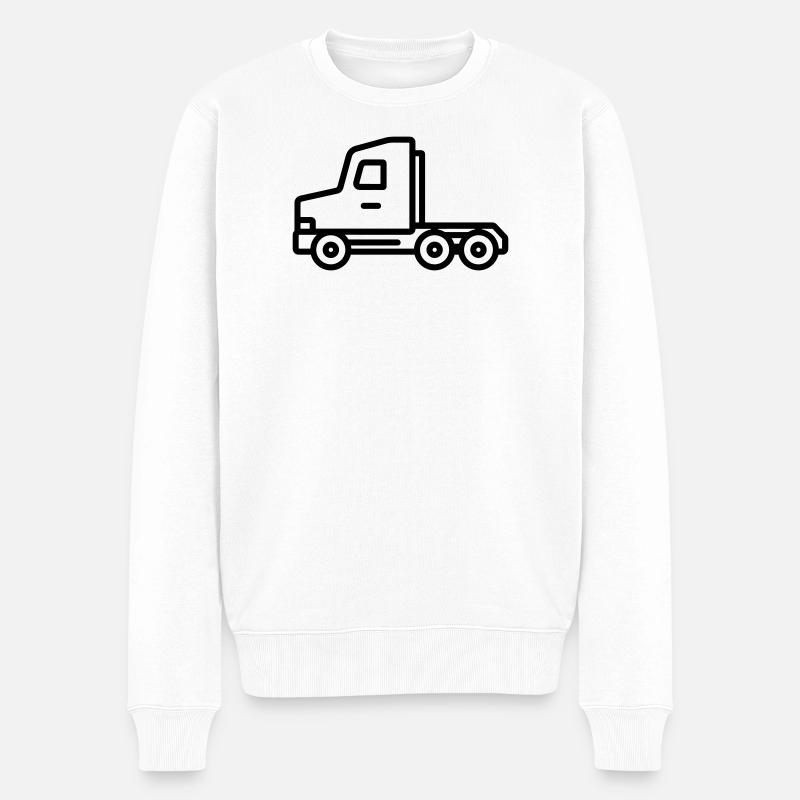 camion - Pull Premium bio Homme - blanc