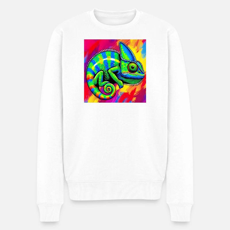 caméléon - Pull Premium bio Homme - blanc