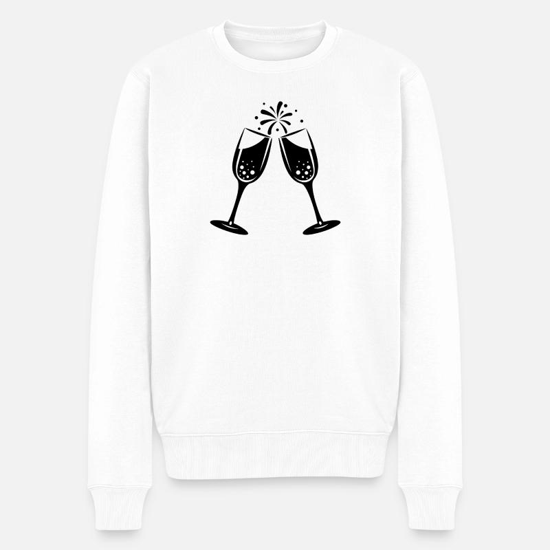 Toaste - Männer Premium Bio Pullover - Weiß