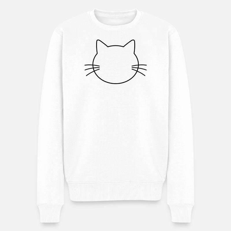Tête de chat - Pull Premium bio Homme - blanc