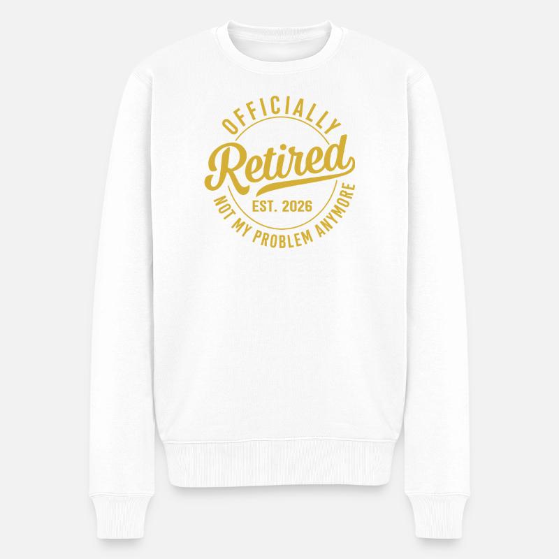 Offiziell Ruhestand Logo 2026 - Männer Premium Bio Pullover - Weiß