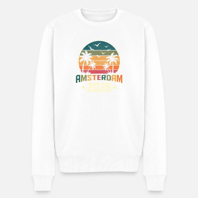 Amsterdam 2026 - Pull Premium bio Homme - blanc