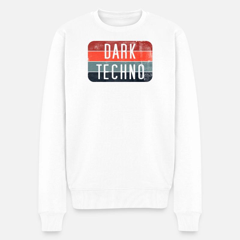 T-shirt Dark Techno Retro Logo - Pull Premium bio Homme - blanc