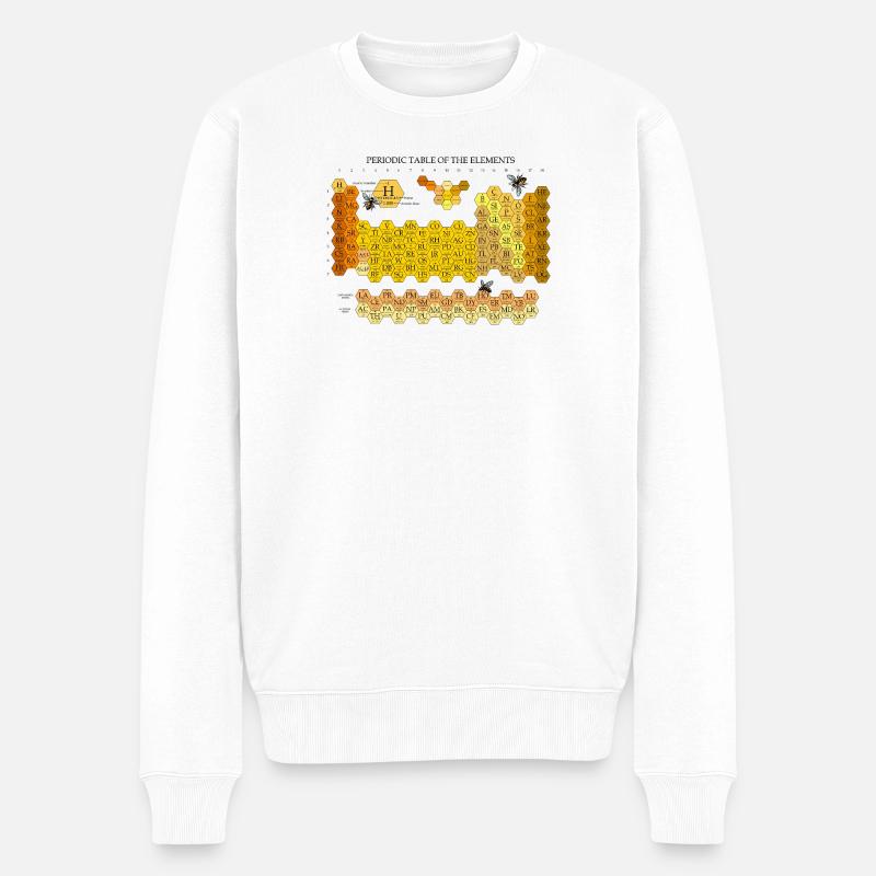 Tableau périodique des éléments Réseau d’abeilles - Pull Premium bio Homme - blanc