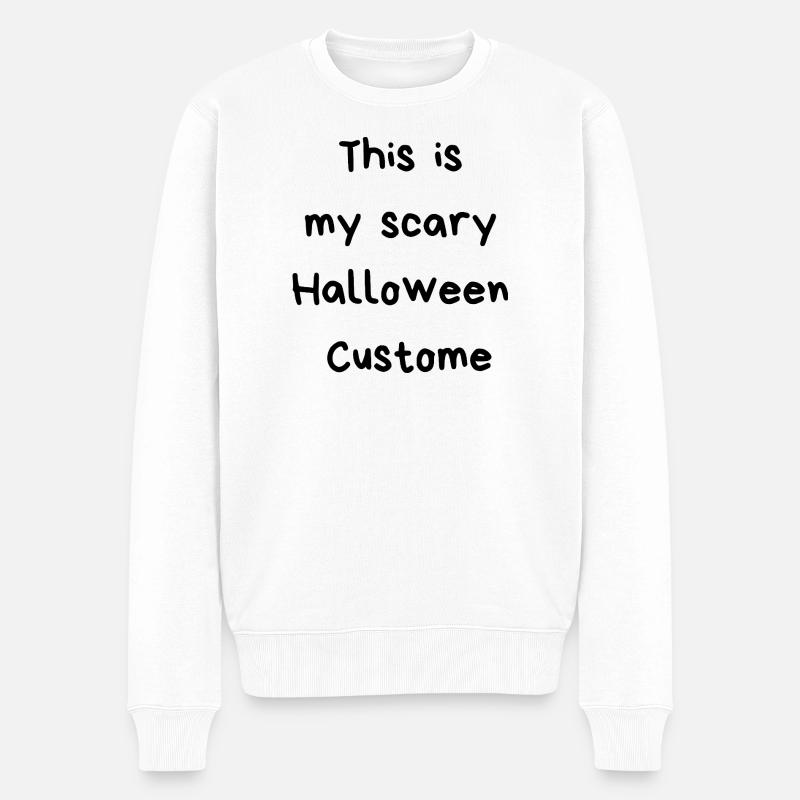 C’est ma coutume d’Halloween effrayante - Pull Premium bio Homme - blanc