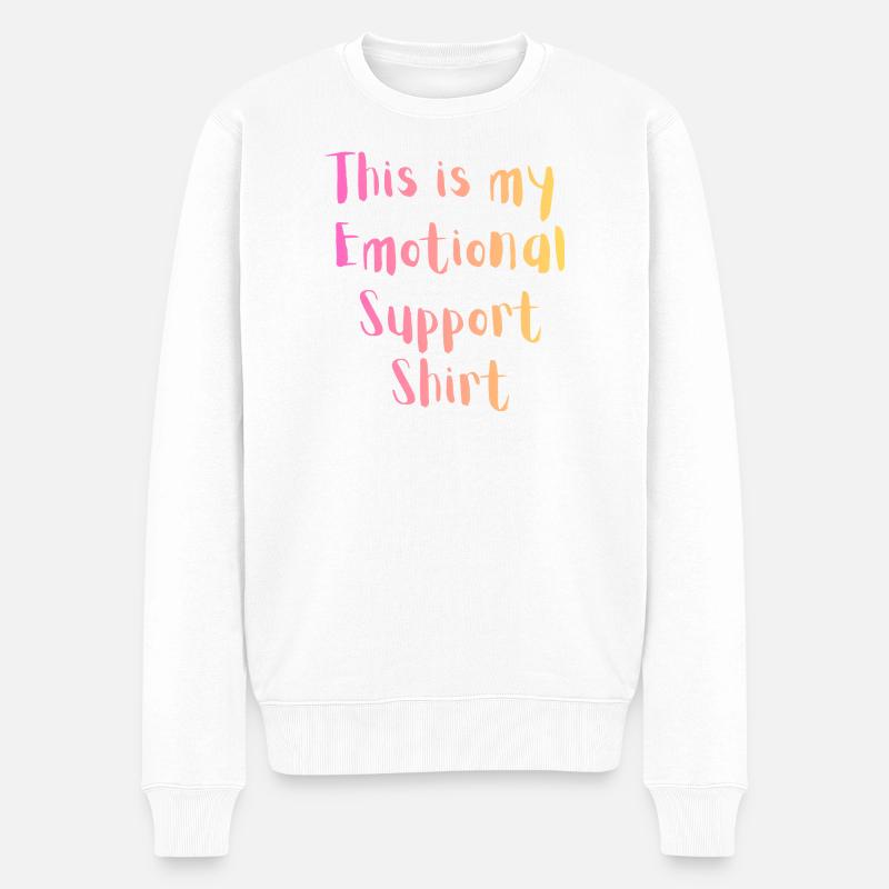 Emotional Support Shirt - Männer Premium Bio Pullover - Weiß