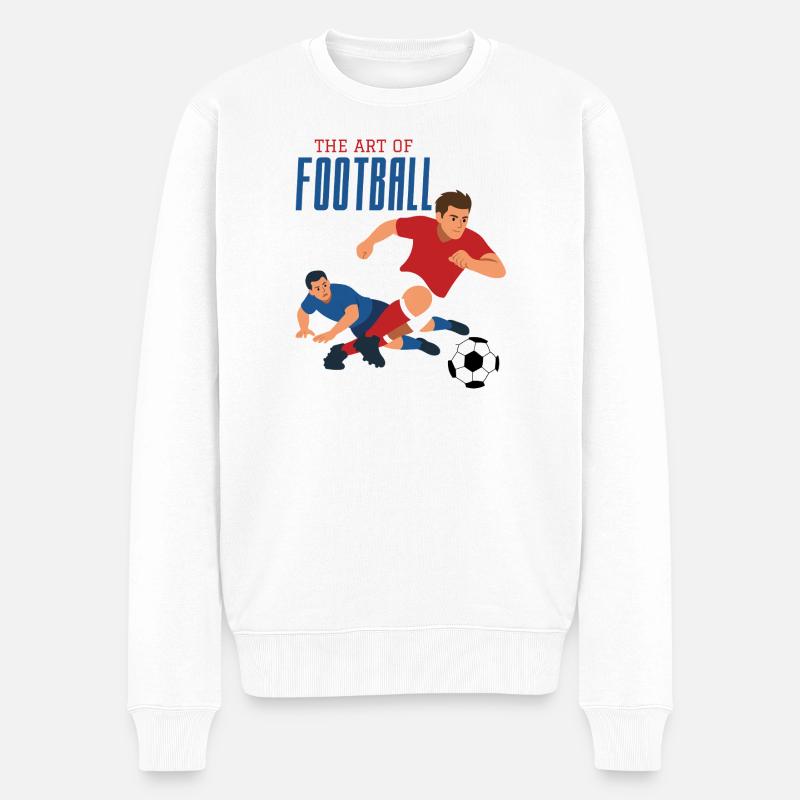 L’art du football, le dribble - Pull Premium bio Homme - blanc