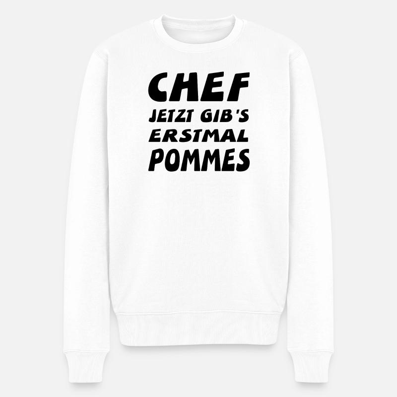 Chef - Männer Premium Bio Pullover - Weiß