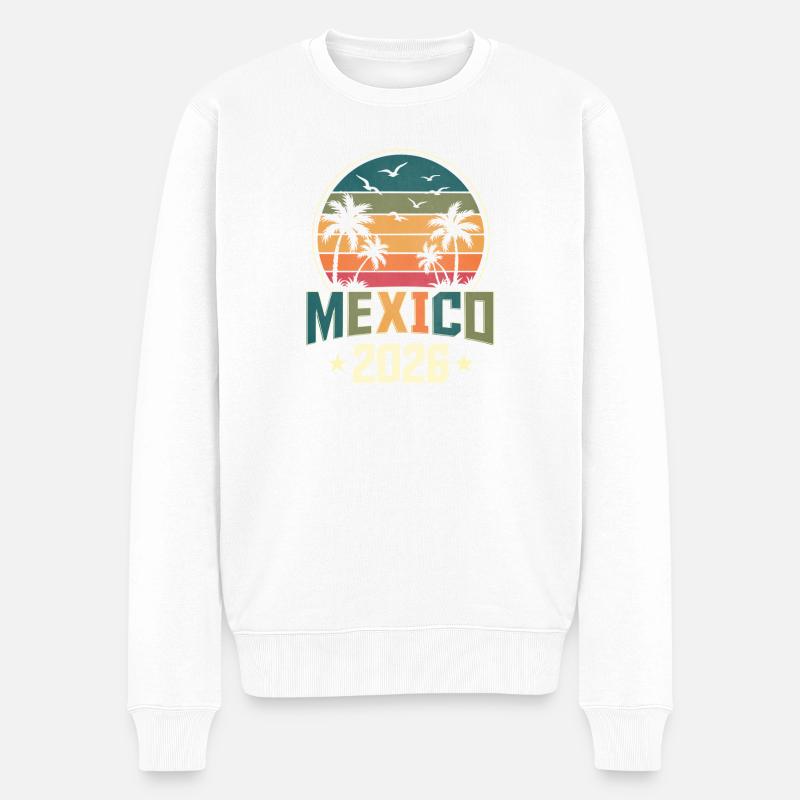Mexiko 2026 - Männer Premium Bio Pullover - Weiß