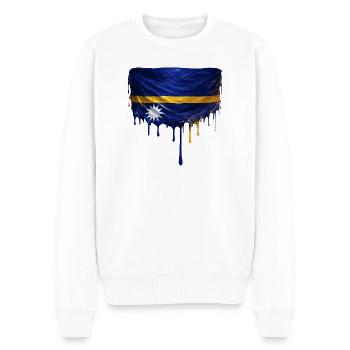 Art de la chute du drapeau Nauru - Pull Premium bio Homme - blanc - Devant - Thijin (182cm)