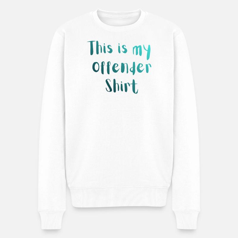 Das ist mein Straftäter-Hemd - Männer Premium Bio Pullover - Weiß