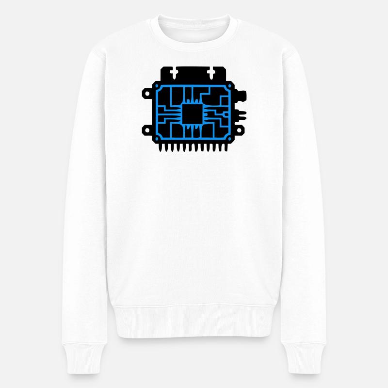 Microchip PCB IT Logo - Men's Premium Organic Jumper - white