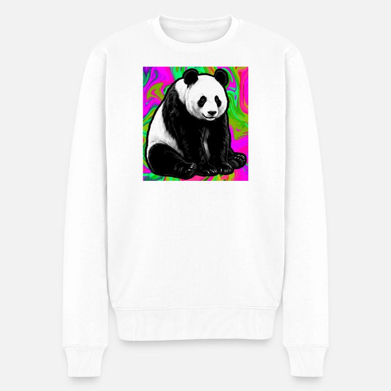 panda - Pull Premium bio Homme - blanc