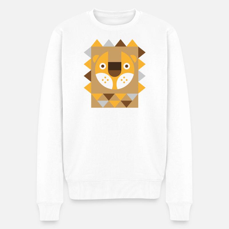 Lion - Pull Premium bio Homme - blanc