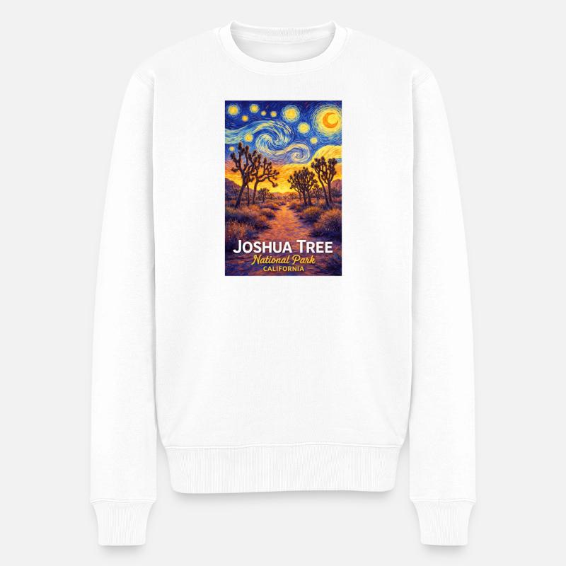 Joshua-Tree Nationalpark, Kalifornien - Männer Premium Bio Pullover - Weiß