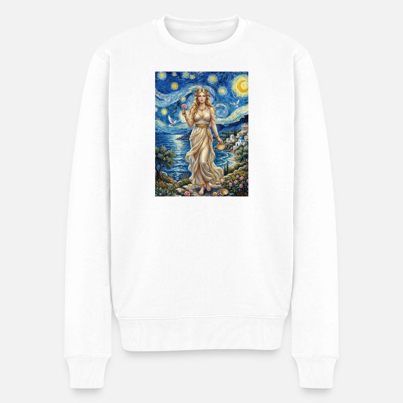 Nuit étoilée d’Aphrodite - Pull Premium bio Homme - blanc