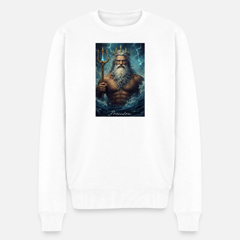 Portrait de Poséidon - Pull Premium bio Homme - blanc