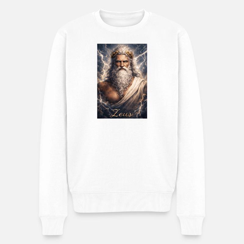Zeus Portrait - Pull Premium bio Homme - blanc